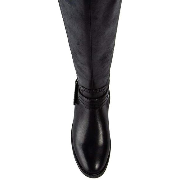 Baretraps Women Block Heel Knee High Riding Boots Abram Size US 5.5M Black - Picture 3 of 4
